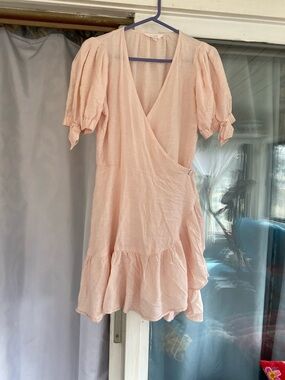 LC Lauren Conrad Blush Pink Mini Wrap Dress
